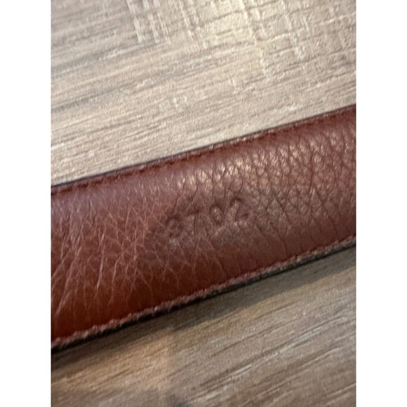 LOT OF 5 OLD LEATHER BELTS - Picture 2 of 10